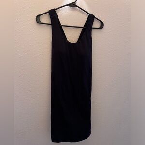 Black athlete dress built in short cross back